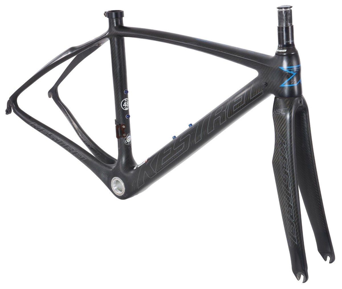 Kestrel Legend SL Carbon Road Bike Frameset 48cm RAW BLUE 700c QR