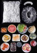 300pcs Reusable Food Covers Elastic Stretchable Clear Bowl Plate Bag Kitchen Sto