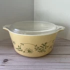 Vintage Pyrex Shenandoah Casserole Dish 474-B 1.5 L Casserole 474-C21 Lid, Chips