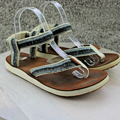 Teva Original Ombre Sandals Womens 8 Gray White Webbing Strappy Hiking Outdoors