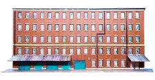 Model RR Building Flats Background Scenery "Warehouse, Large" Choose your size!!