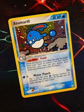 LP/MP Pokemon AZUMARILL Card EX TEAM ROCKET RETURNS Set #1/109 Holo Rare SWIRL#3
