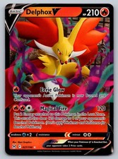Carta Pokémon Holo Ultra Rara Delphox V 027/196 2022 Origine Perduta NM