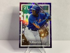 2021 Topps Bowman Platinum Ronny Mauricio Precious Elements Purple #’d/250 Mets