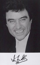 Ian McShane UK studio smiling portrait 1980s - Original Hand Signed Photo