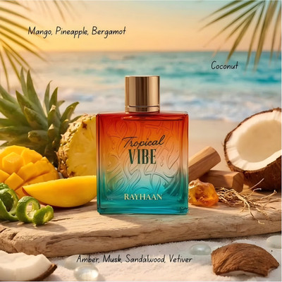 Tropical Vibe   Fruity,Floral,Woody   Eau de Parfum Spray,for Everyone, 3.4oz.