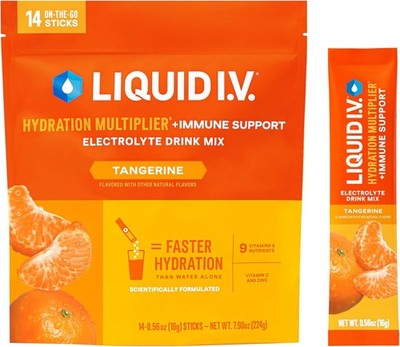 Hydration Multiplier Immune Support Tangerine 1 Pack 14 Servings Drink Mix