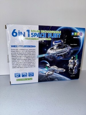 6 in 1 Solar Rechargeable Space Fleet Robots Learning Kit Toy
