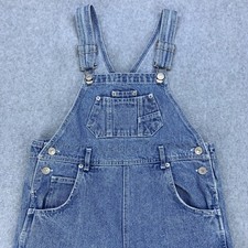Jordache Denim Overalls Women 14 Blue Vintage Cotton Straight Leg Bib Dungarees