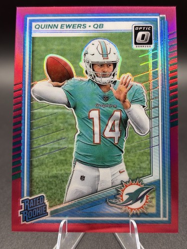 2025 Panini Donruss Optic - Rated Rookie Quinn Ewers #213 Pink Prizm (RC)