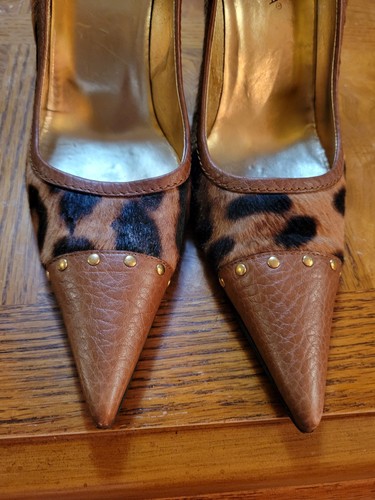 Dolce & Gabbana Animal Print Leather Pointed Toe Stiletto Heels Sz 9 IMMACULATE - Picture 16 of 17