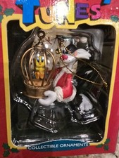 Sylvester and Tweety Bird Warner Bros Looney Tunes Christmas Tree Ornament 1995