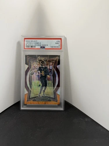 2024 Select Black & Orange Shock Prizm Jayden Daniels PSA MT Rookie RC
