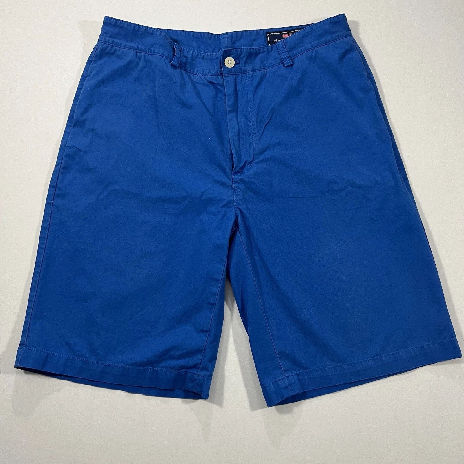 Vineyard Vines Club Shorts Mens 32 Blue Cotton Chino Preppy 10” Inseam Golf