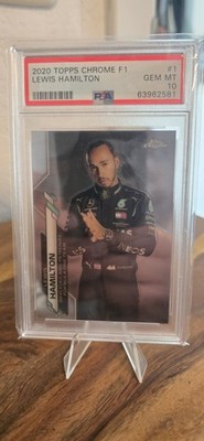 2020 TOPPS CHROME FORMULA ONE F 1   Hamilton portrait base PSA 10 