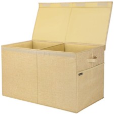 Fabric Storage Bins with Lid, Collapsible Extra Large Storage Boxes Bins Bask...