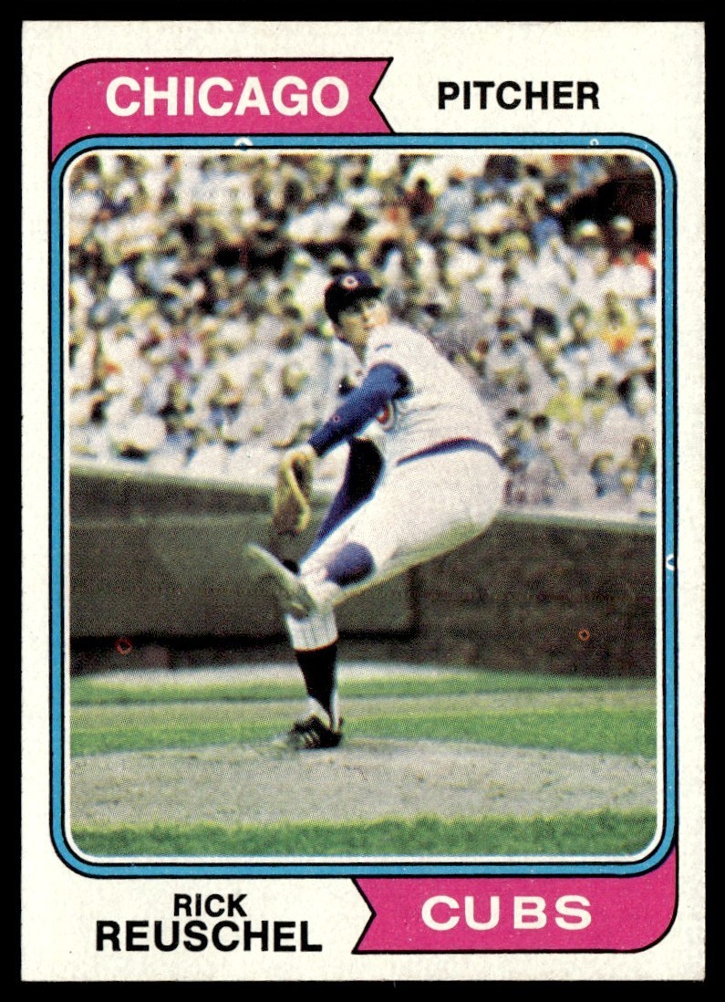 1974 Topps Baseball Card Rick Reuschel Chicago Cubs #136 EX-MT