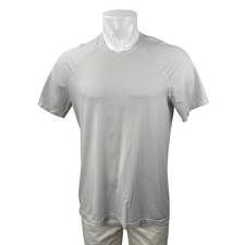 Lululemon Mens Gray Short Sleeve Crew Neck Workout Athletic T Shirt Tee Top L/XL