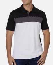 Calvin Klein Polo Shirt, S, Tri-Color, Quick Dry, Wicking Split Hem Short Sleeve