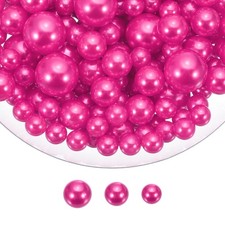 150 Pcs Pearl Bead for Vase Filler, 20/14/10mm Floating Beads Rose Red 