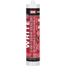 SEM 29462 2-IN-1 Seam Sealer 9.5oz Paintable Flexible MSP​ OEM-Grade White 