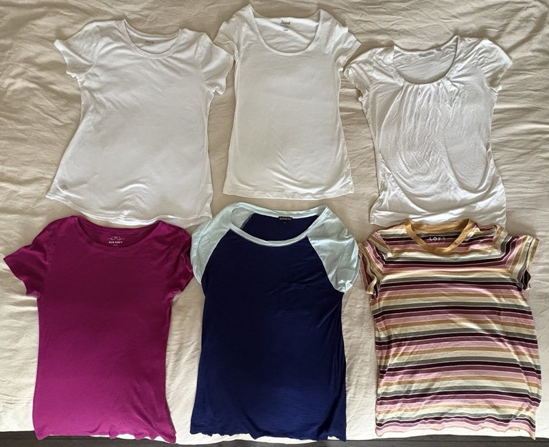 Women's Small Top Bundle (6pk) - Mix of Basics, Stripes, & Raglan Styles