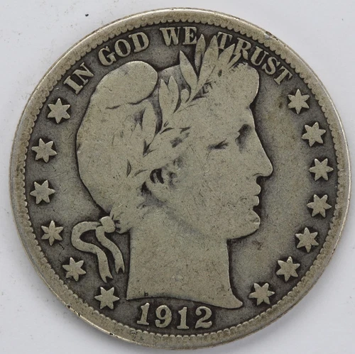 VG 1912 S Barber Half Dollar