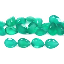 12.20 CT. Gemstone Unheated 20Pcs Green Agate Botswana Pear