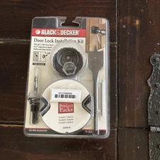 Black & Decker Door Lock Installation Kit 5 Piece New Sealed