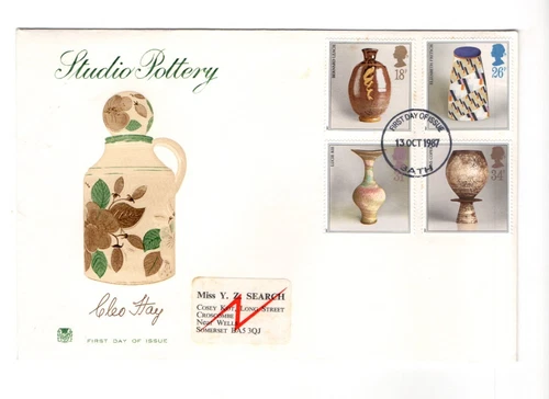 1987 STUDIO POTTERY - BATH CDS STUART FDC FROM COLLECTION O65