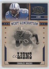 2005 Donruss Gridiron Gear Next Generation 970/1000 Charles Rogers #NG-3 0b2