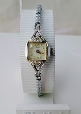  FOR PARTS Vintage Bulova Silvertone Ladies Mechanical Watch 15mm