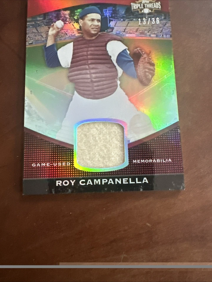 Roy Campanella Reliquia Salón de la fama 2011 Topps 13/36 Foto 3 de 3