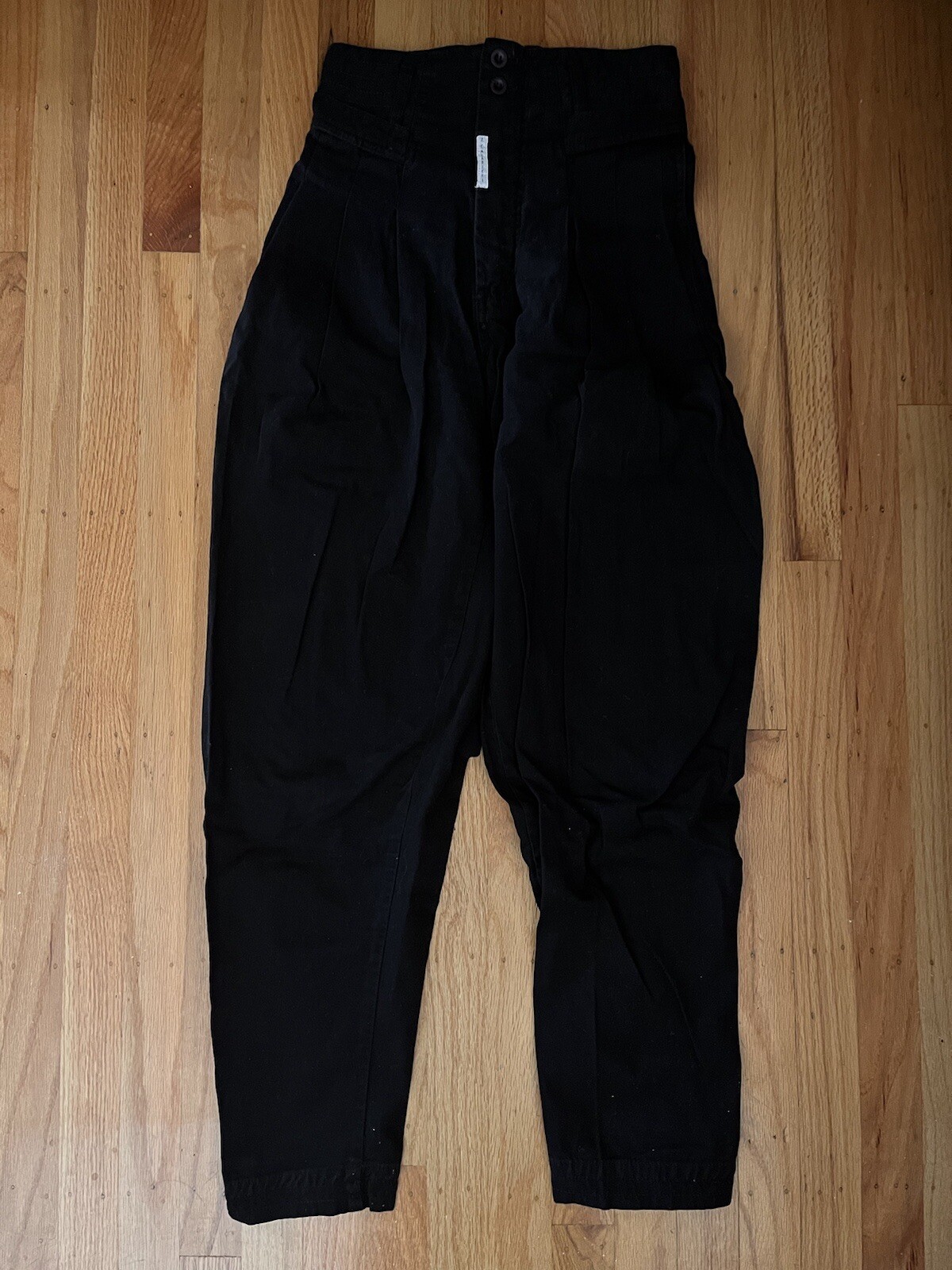 Vintage 80s Z Cavaricci Pants Mens 28 Black Parachute Pleated Baggy High Waist eBay