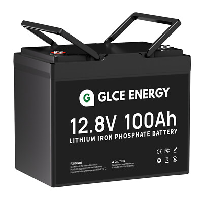 12V 100Ah LiFePO4 Lithium Battery 100A BMS for RV Off-grid Trolling Motor