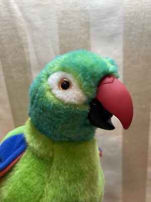 Talking Paulie Plush Parrot Toy 1998 Dreamworks - Works