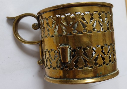 Lattice Handled Portable Candle Lighting Decor Lamp Display Solid Brass Org Rare - Picture 17 of 23