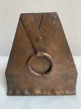 Antique Earhard Glander Hand Wrought Copper Bookend One Piece Rare Arts & Crafts