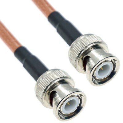 RG400 BNC Male To BNC Male lot Double Shield Jumper Coax Cable
