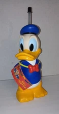 Vintage 90's Disney Donald Duck Water Bottle Big Sipper With Straw 12" Tall NWT