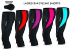 Women Cycling Tights 3/4 Shorts Padded Ladies Leggings Cool Max Anti Bac Pad New