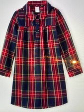 GYMBOREE NEW GIRLS FLANNEL PLAID NIGHTGOWN SIZE 7/8