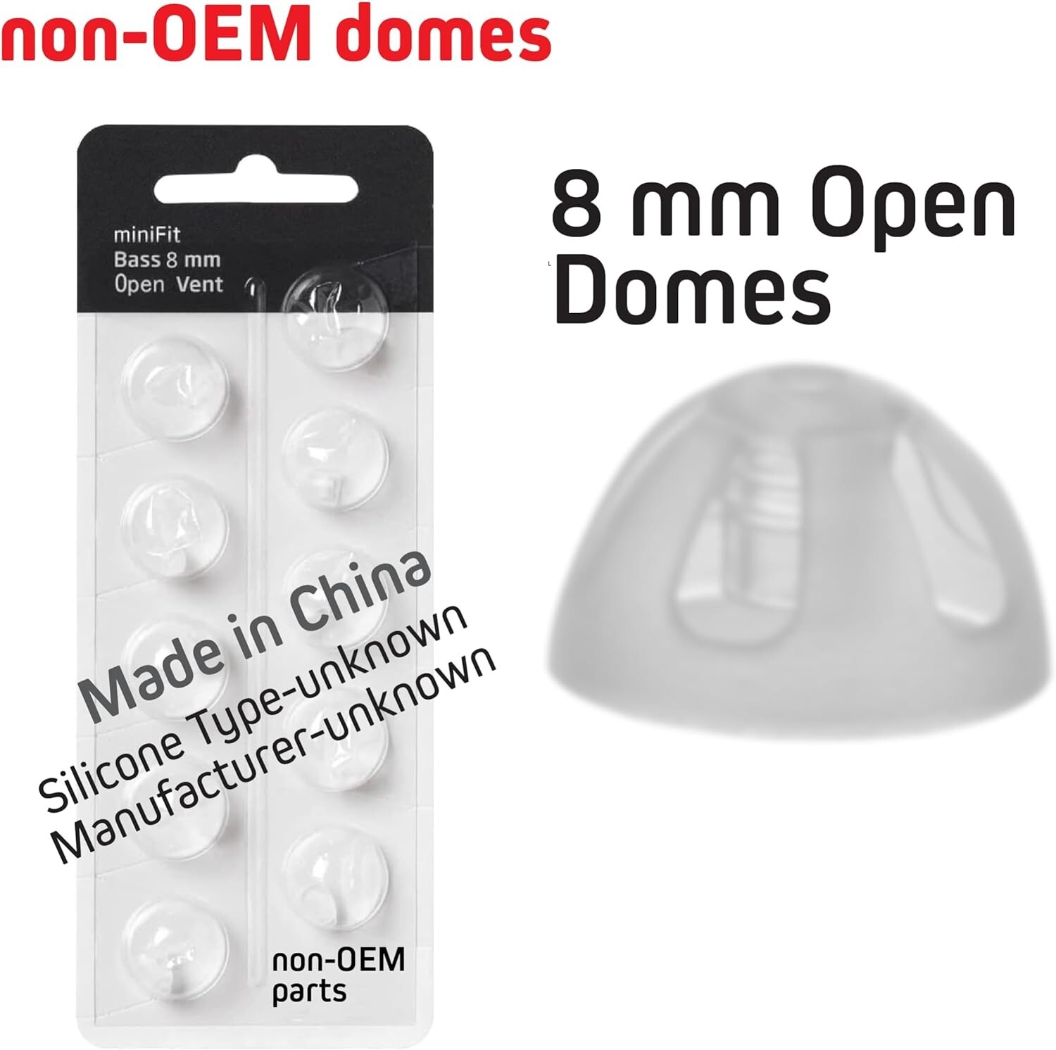 Codomes Rplasmets Oticon 8Mm POWER Minifit Domes Hearing Aid Domes (2 Packs-20 Domes ...