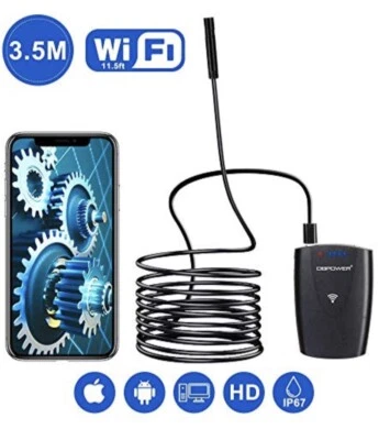 DBPower WiFi Camera WF-200 with Built in Battery Wi-Fi Endoscope, FREE Shipping