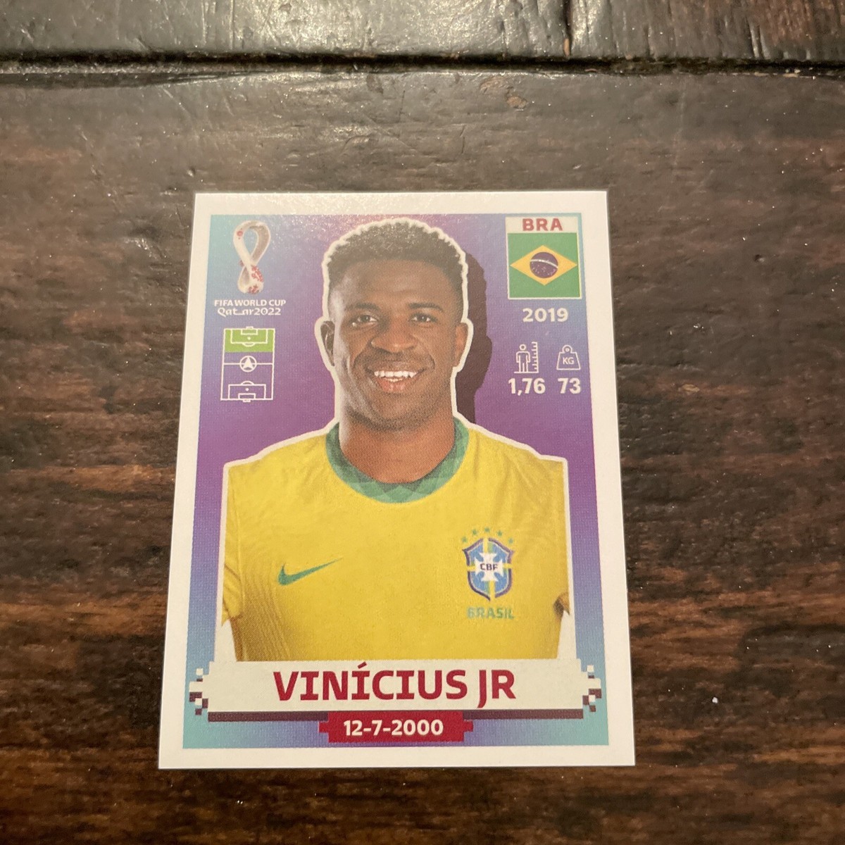 Vinicius Jr BRA20 Brazil White Parallel 2022 FIFA World Cup Qatar