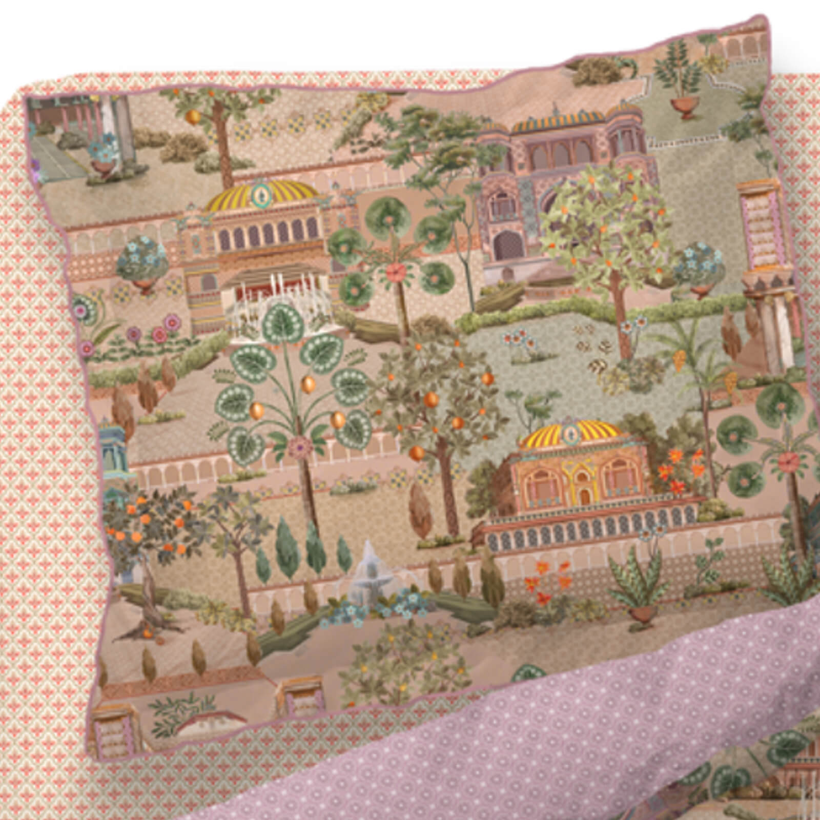 Bettwäsche Orient Bäume Pip Studio Alcazar Bunt Pastell Beige Perkal