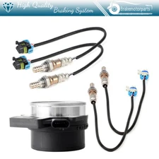 For 03-06 Hummer H2 Base 6.0L 4pcs Oxygen o2 02 Sensor + Mass Airflow MAF Sensor