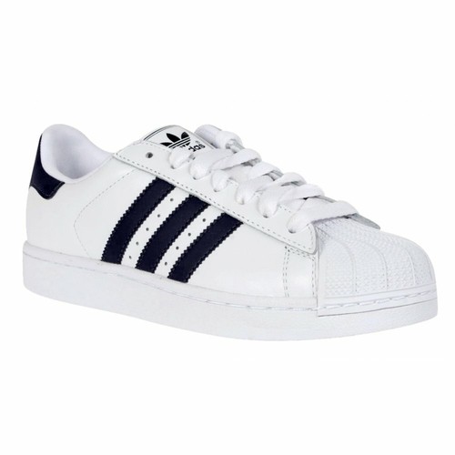 white and navy shell toe adidas