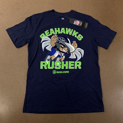 NFL Seahawks Rusher Rush Zone Youth Medium 10-12 Blue Short Sleeve T-Shirt NWT