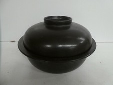 VINTAGE ARABIA POTTERY BOWL CROCK TUREEN BROWN LIDDED CASSEROLE POT